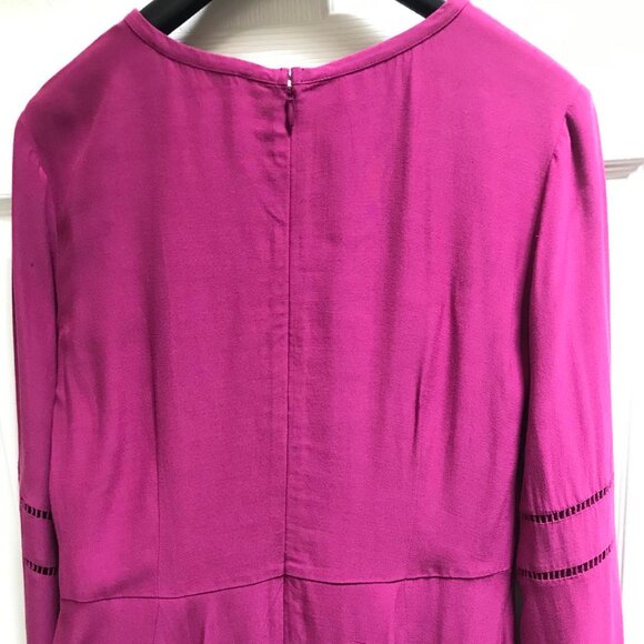 Cute LOFT Pink Midi Dress with pretty cutout details. - Picture 10 of 10